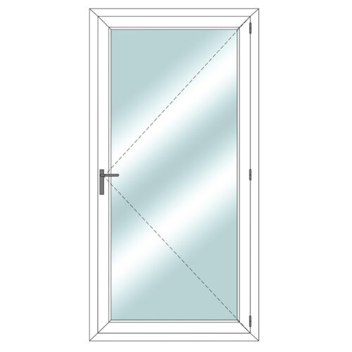Door with glass