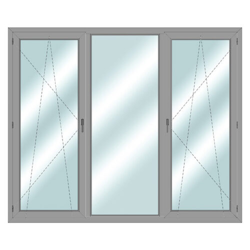 Aluminium window double tilt