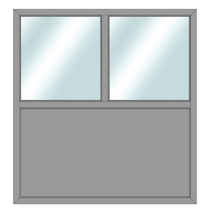 Feststehende Fenster mit Glasbrüstung
