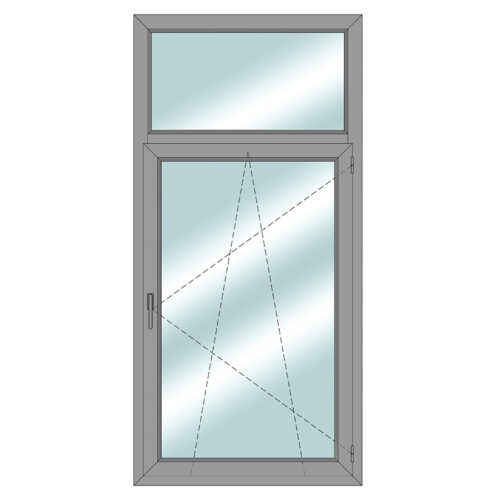 Tilt&Turn window with fixed window above